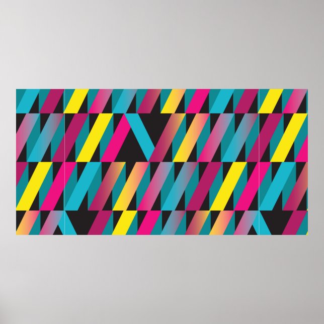 Abstrakt för färgfull snyggt, band för geometrisk  poster (Framsidan)
