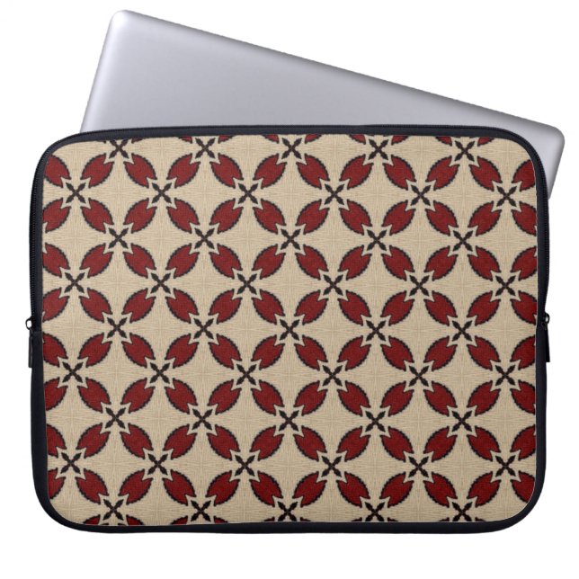 Abstrakt för färglös geometrisk ruta mönster, laptop fodral (Framsidan)