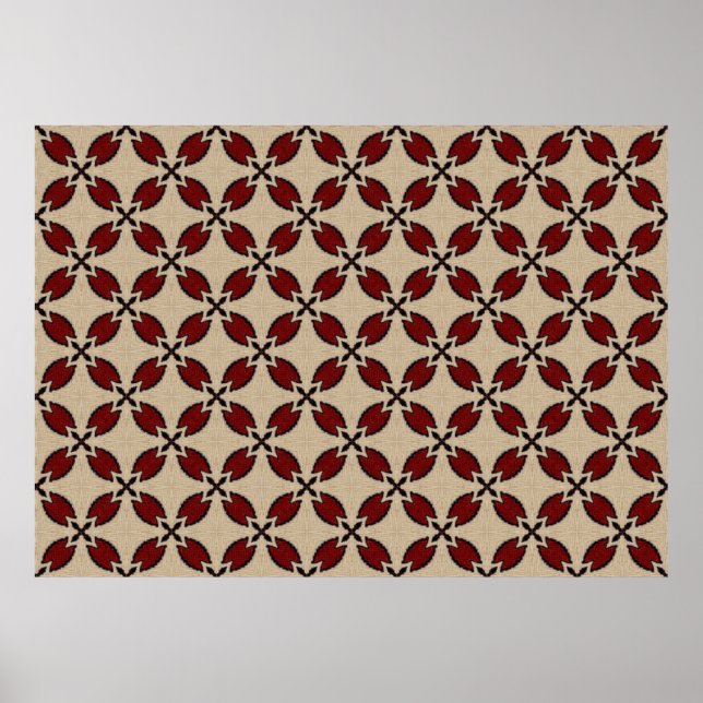 Abstrakt för färglös geometrisk ruta mönster, poster (Framsidan)