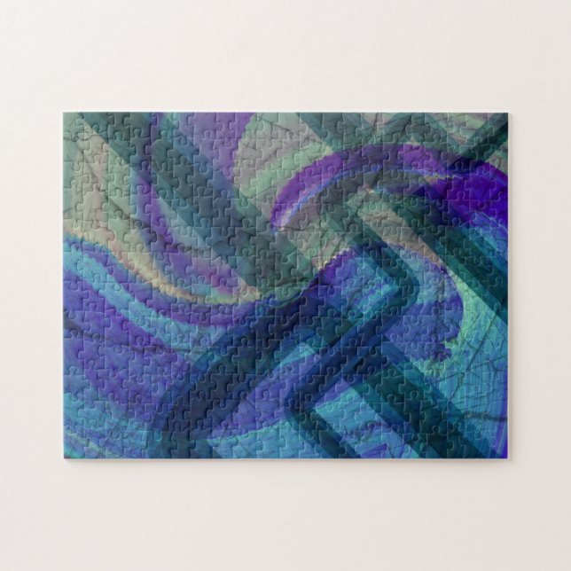 Abstrakt för färglöst industrilandskap pussel (Horisontell)