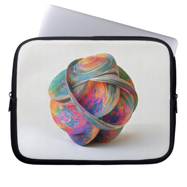 Abstrakt för färglöst område laptop fodral (Framsidan)