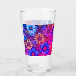 Abstrakt för färgstark Blommigt #76 Glaskopp