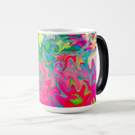 Abstrakt för färgstark Blomsterträdgård Magisk Mugg