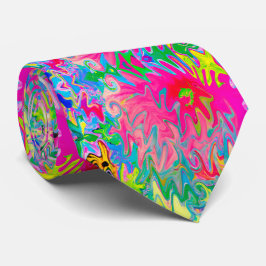 Abstrakt för färgstark Blomsterträdgård Slips