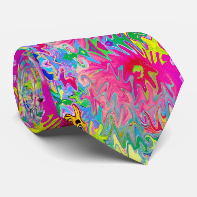 Abstrakt för färgstark Blomsterträdgård Slips (Rullad)