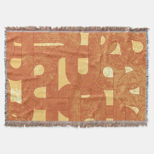 Abstrakt för färgstark geometrisk Vintage. Filt