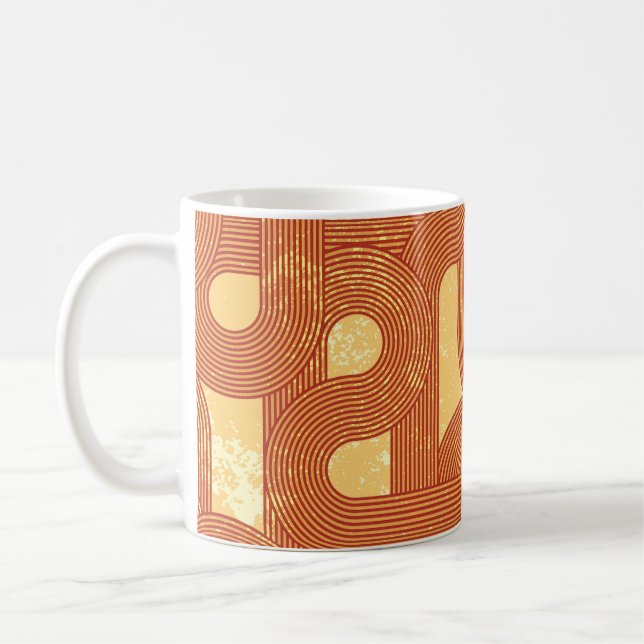 Abstrakt för färgstark geometrisk Vintage. Kaffemugg (Vänster)