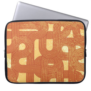 Abstrakt för färgstark geometrisk Vintage. Laptop Fodral