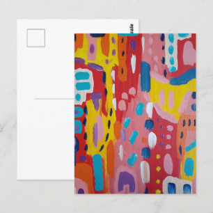 Abstrakt för fet primärt Färg Vykort