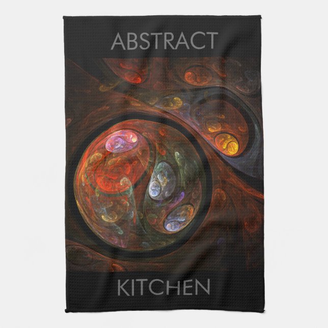 Abstrakt för flytande anslutning Art Kitchen Towel Kökshandduk (Vertikal)