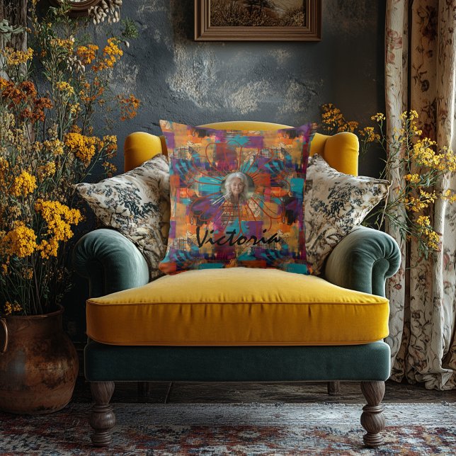 Abstrakt för fotofyllning av Anpassningsbar Multif Kudde (Skapare uppladdad)