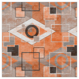 Abstrakt för geometrisk orange grått grunge snyggt tyg