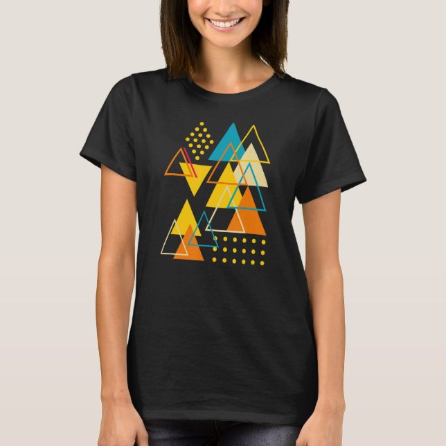 Abstrakt för geometriska former - trianglar för mo t shirt (Framsida)