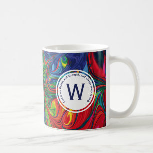 ABSTRAKT FÖR GOD FLYKTSTYRKA, Monogram Anpassnings Kaffemugg