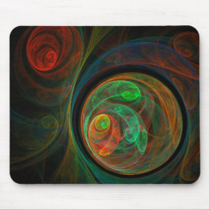 Abstrakt för Grönt av återfödelse Art Mousepad Musmatta