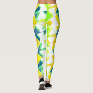 abstrakt för grönt av gult leggings