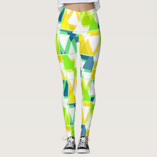 abstrakt för grönt av gult leggings