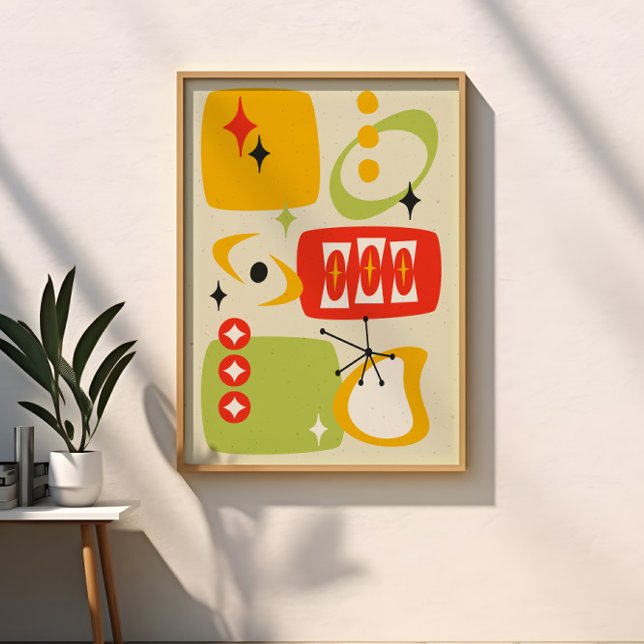 Abstrakt för Grönt av Gulten för atomålderspension Poster (Skapare uppladdad)