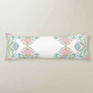 Abstrakt för Grönt av ljusblå Rosa i ländryggen Kroppskudde