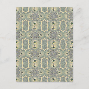 Abstrakt för Grönt av vintage - blomma design Vykort