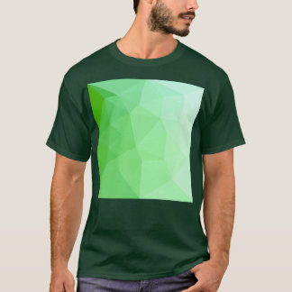 Abstrakt för Grönt i mörk med låg polygonbakgrund T Shirt