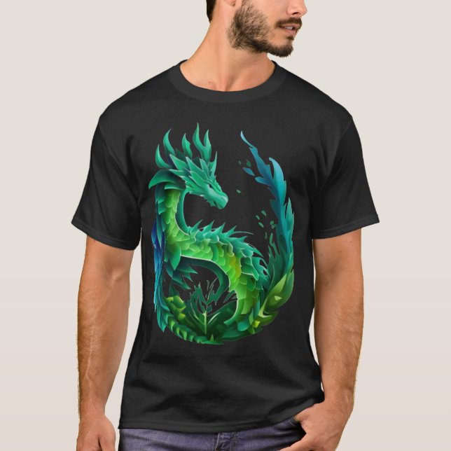 Abstrakt för grönt - Kartläggning T Shirt (Framsida)