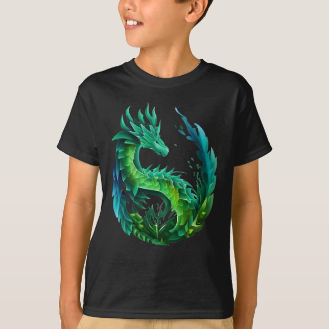 Abstrakt för grönt - Kartläggning T Shirt (Framsida)