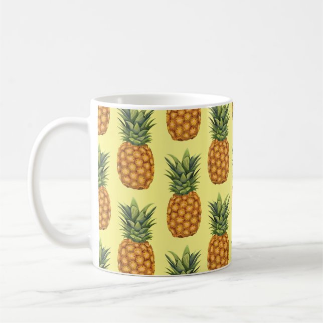 Abstrakt för grumlig ananas mönster kaffemugg (Vänster)