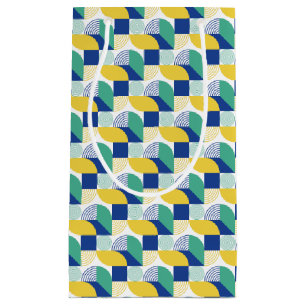 Abstrakt för Gult med blå Grönt Geometric Mönster