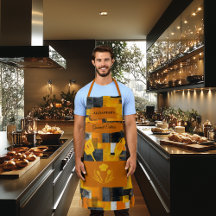 Abstrakt för gult och Orange - Modern djärv kök