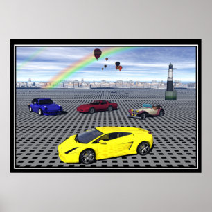 Abstrakt för idrottsballonger poster