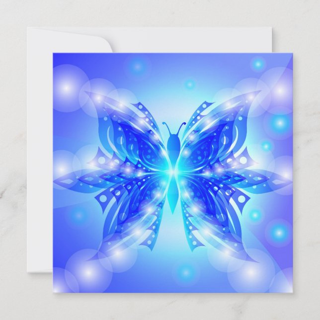 Abstrakt för inbjudningsfjäril spara datumet (Framsida)