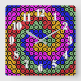 Abstrakt för intertwed Hues Fyrkantig Klocka