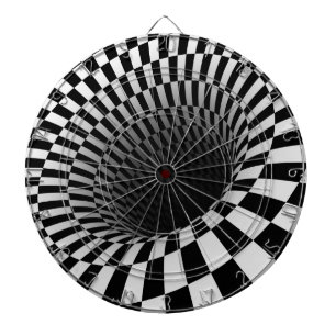Abstrakt för kartkort/svartvitt darttavla