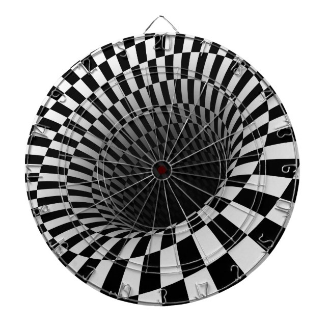 Abstrakt för kartkort/svartvitt darttavla (Framsidan)