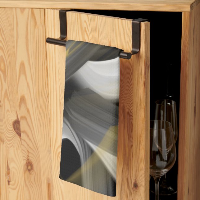 Abstrakt för kökshandduk Trend Insida Decor Black (Thirds Fold)