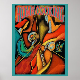 Abstrakt för kökskokning poster