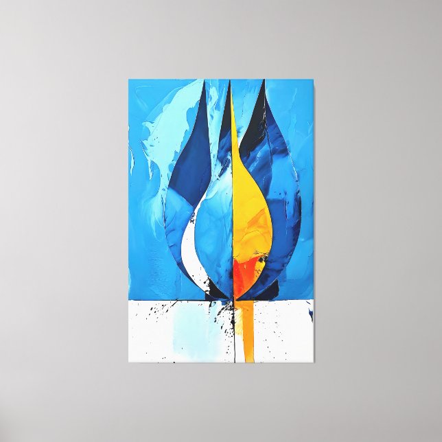 Abstrakt för konsthantskärpekonst canvastryck (Framsida)