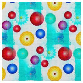 Abstrakt för kraftig geometrisk Blommigt Tyg