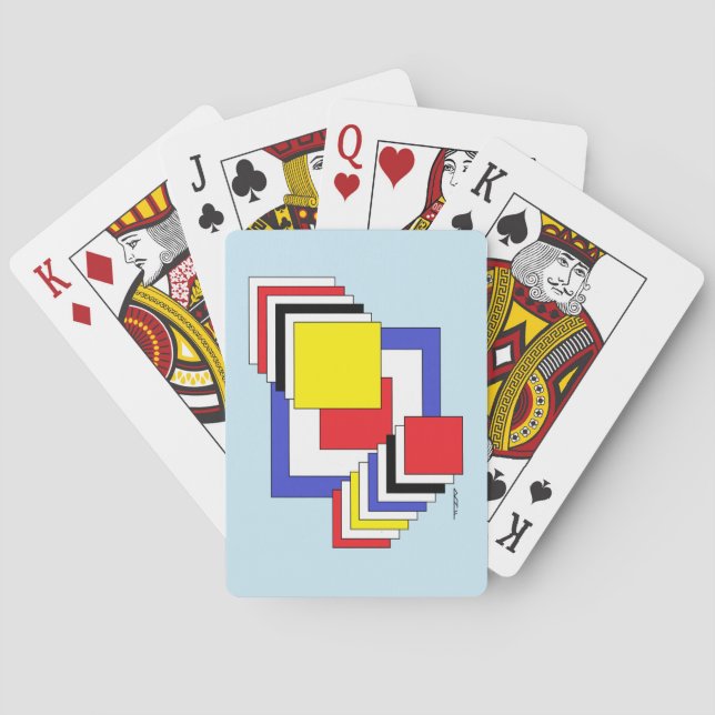 Abstrakt för kvadrater casinokort (Baksidan)