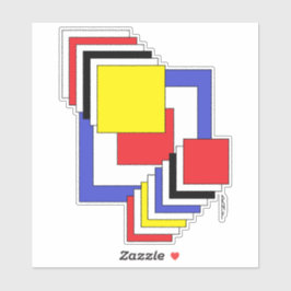 Abstrakt för kvadrater klistermärken