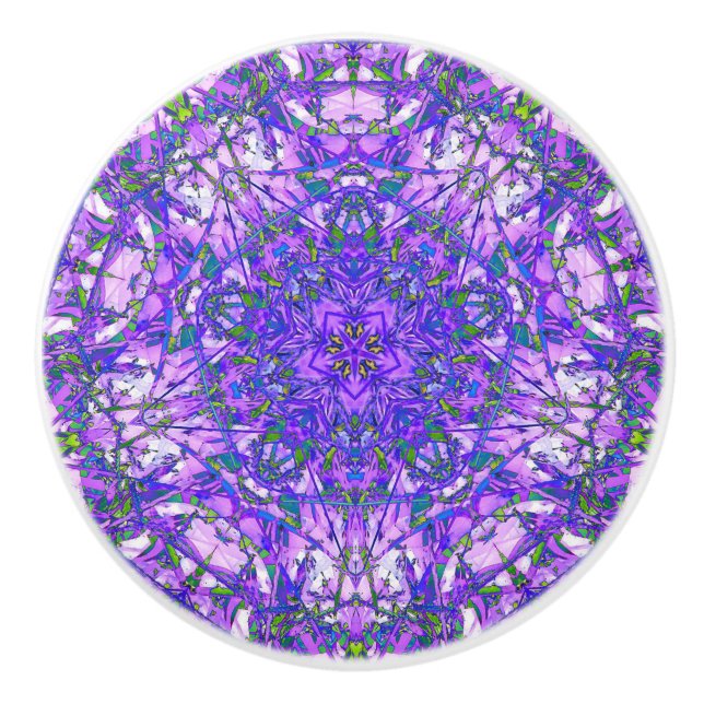 Abstrakt för lila och Grönt Knopp (Framsidan)