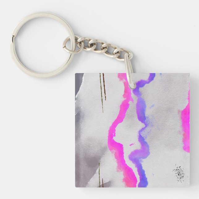 Abstrakt för lila och Rosa  för vattenfärg Metall  (Framsidan)