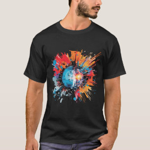 Abstrakt för livstidsoptimerad Roligt i världsdele T Shirt