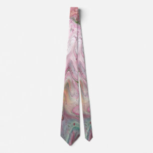 Abstrakt för ljussken Rosa Grönt Slips