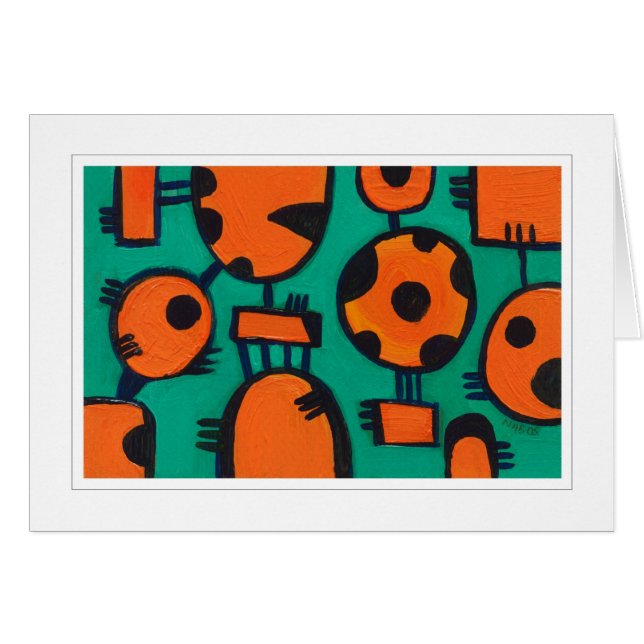 Abstrakt för målning 07 hälsningskort (Framsidan Horizontal)