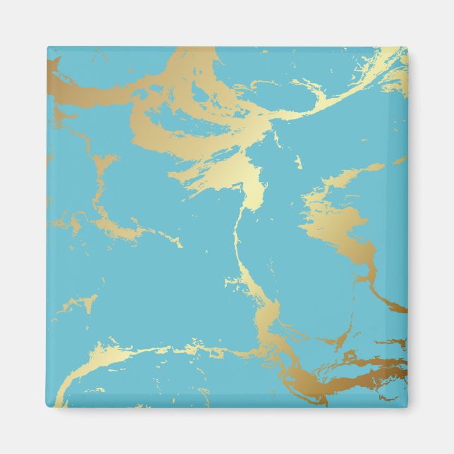 Abstrakt för målning av burk och Guld Magnet (Framsidan)