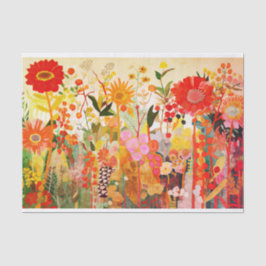 Abstrakt för målning av Orangen Guld i Wildblomma 