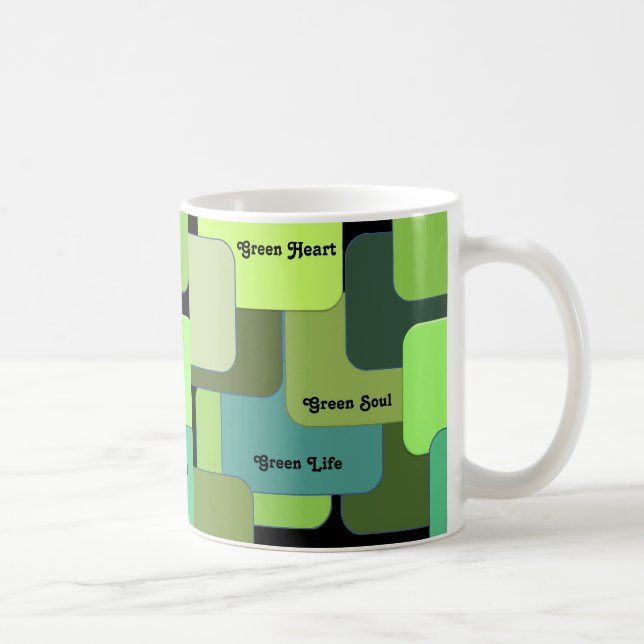 Abstrakt för miljövänlig rörlighet kaffemugg (Höger)