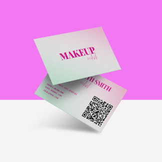 Abstrakt för mjuk Rosa, QR-kod, Affärskort Visitkort